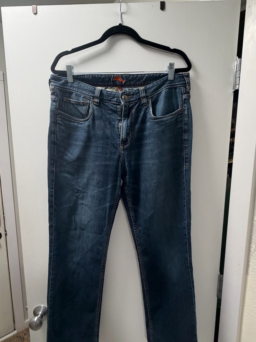 Tommy Bahama Men’s Dark Blue Straight-Leg Jeans